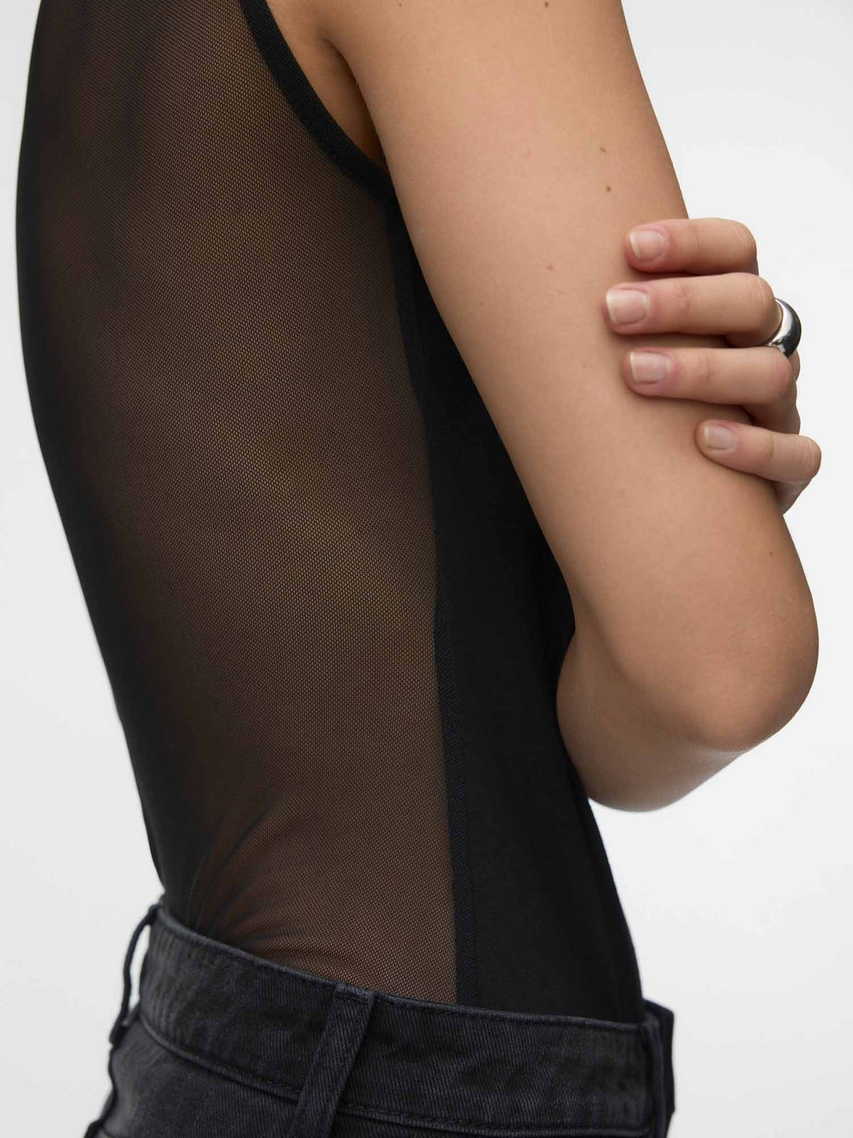 Vero moda north body da donna nero