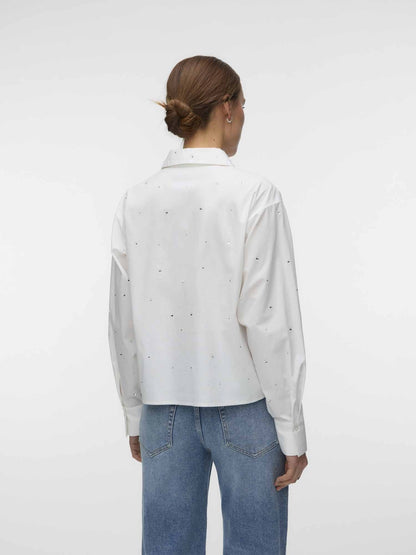 Vero moda nona camicia da donna bianco