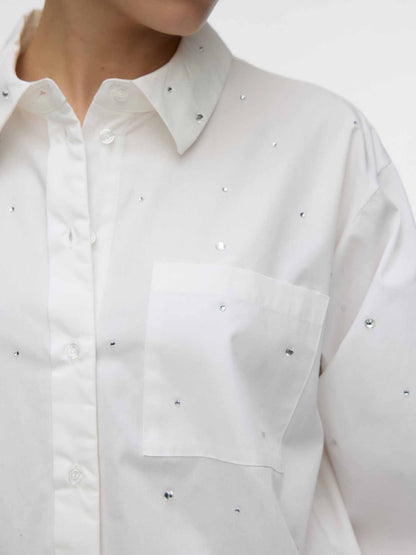 Vero moda nona camicia da donna bianco