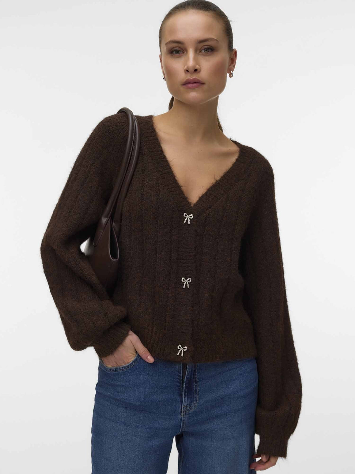 Vero moda sally maglia da donna cioccolato