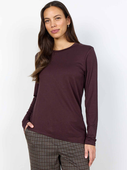 Soyaconcept marica t-shirt da donna cioccolato