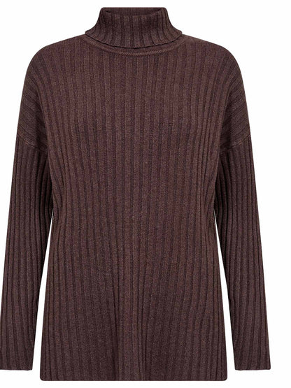 Soyaconcept kanita maglia da donna cioccolato