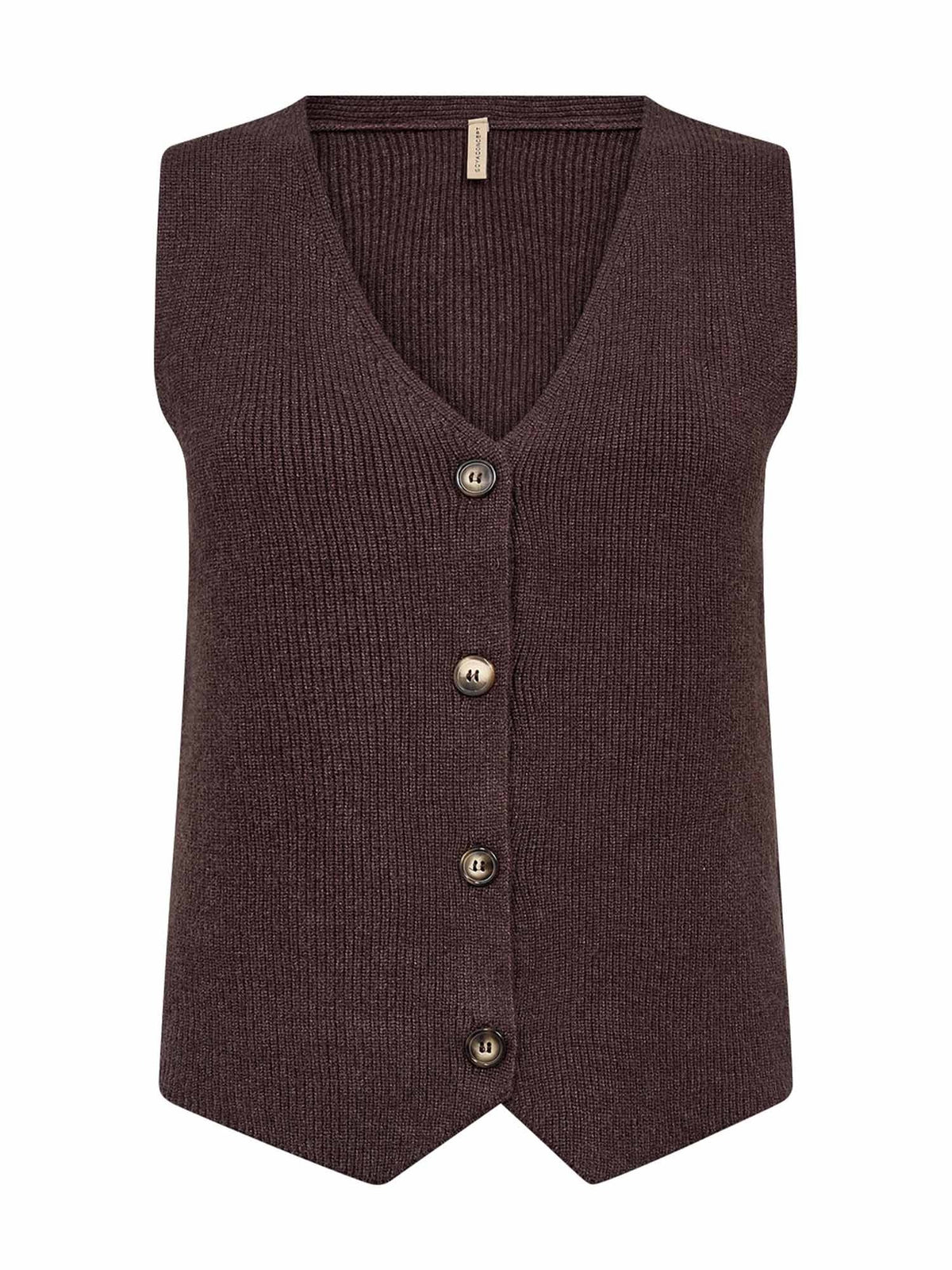 Soyaconcept kanita gilet da donna cioccolato