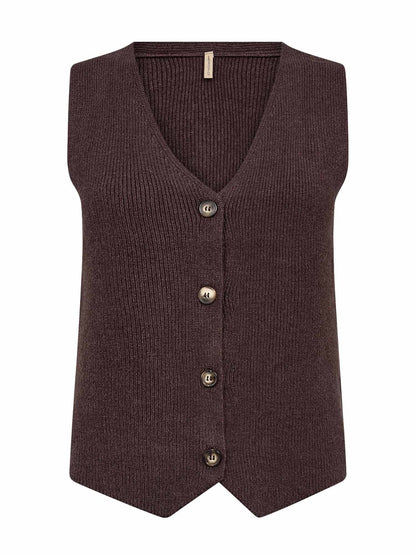 Soyaconcept kanita gilet da donna cioccolato