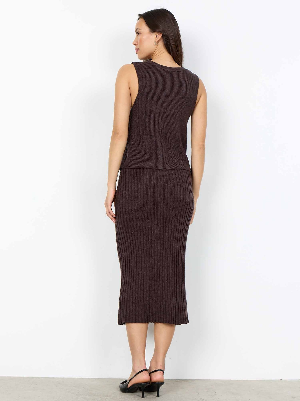 Soyaconcept kanita gilet da donna cioccolato