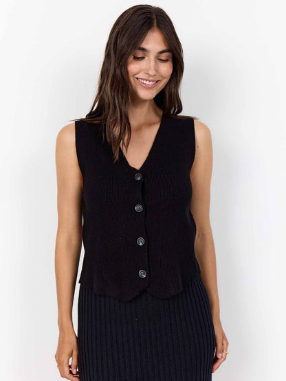 Soyaconcept kanita gilet da donna nero