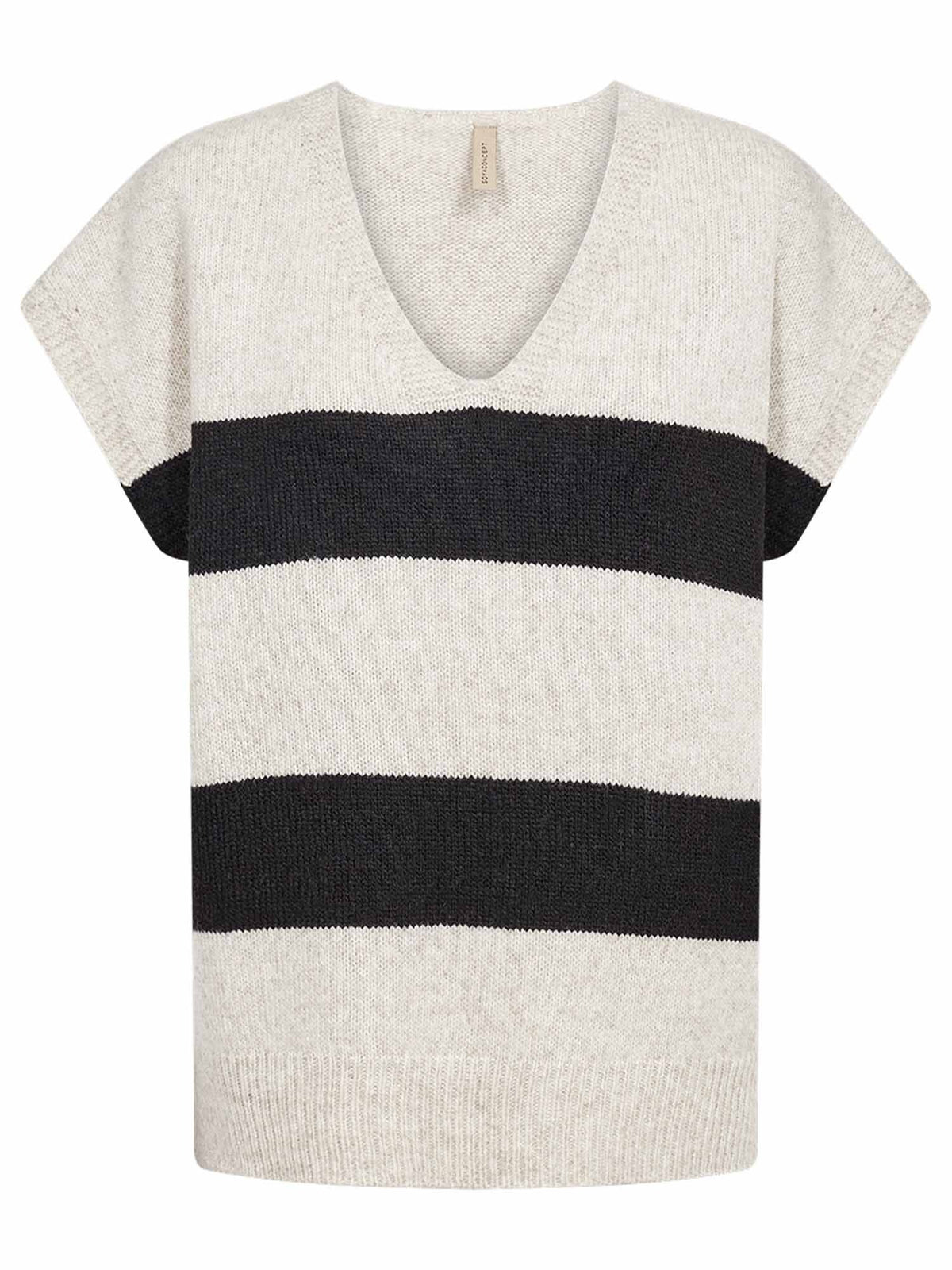 Soyaconcept gadiela maglia da donna bianco-nero