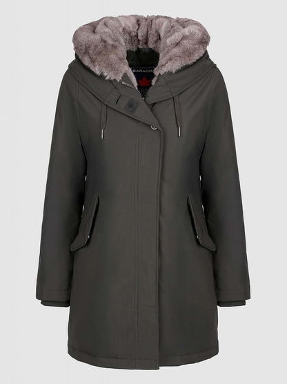 Canadian lanigan giaccone da donna verde militare