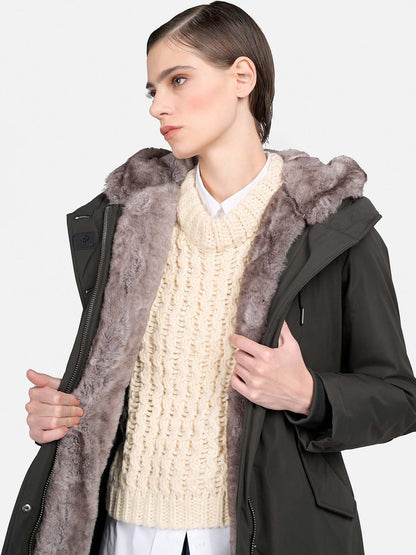 Canadian lanigan giaccone da donna verde militare