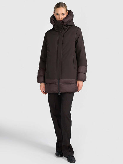Canadian oyama long giaccone da donna caffe'