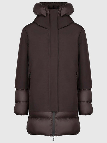 Canadian oyama long giaccone da donna caffe'