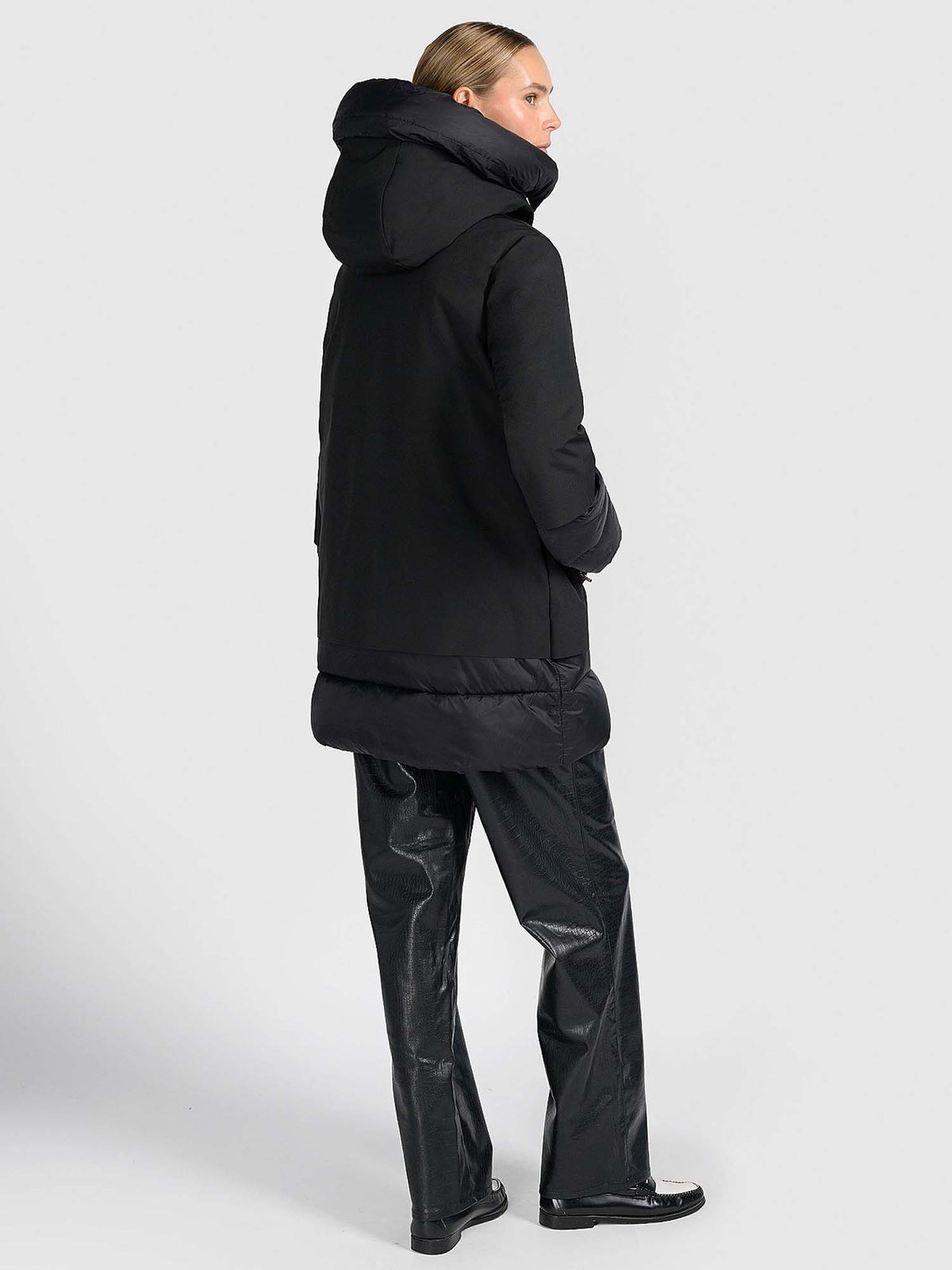 Canadian oyama long giaccone da donna nero