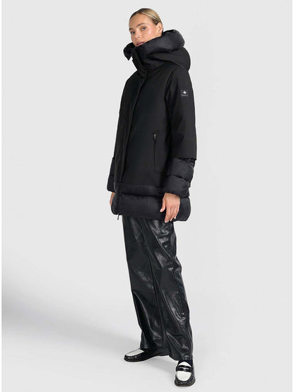 Canadian oyama long giaccone da donna nero