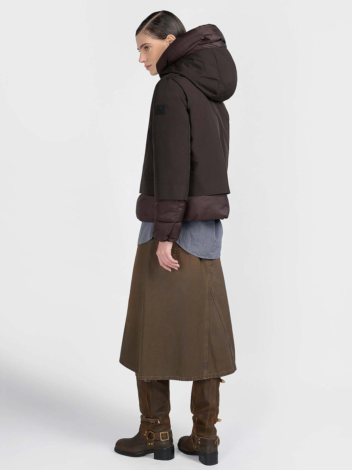 Canadian oyama short giubbino da donna caffe'