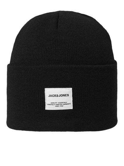 Jack&jones long knit cappello da unisex nero