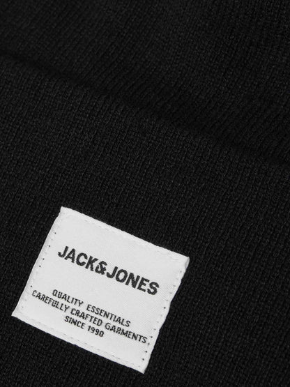 Jack&jones long knit cappello da unisex nero