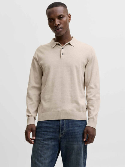 Jack&jones basic maglia da uomo panna