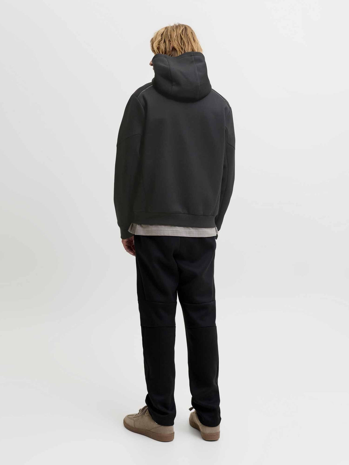Jack&jones fusion felpa da uomo nero