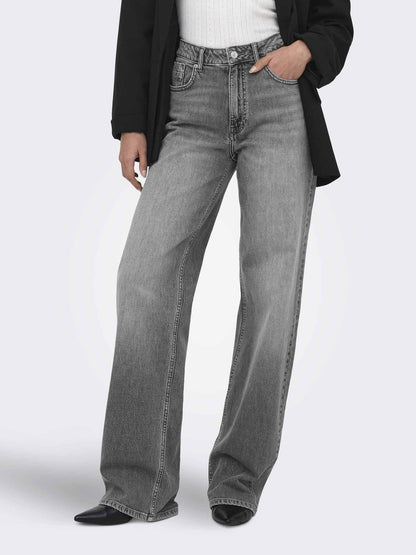 Only juici wide jeans da donna grigio