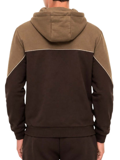 EA7 train colourbloc felpa da uomo marrone