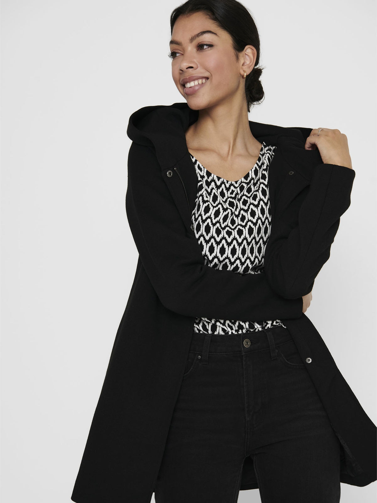 Only sedona light cappotto da donna nero