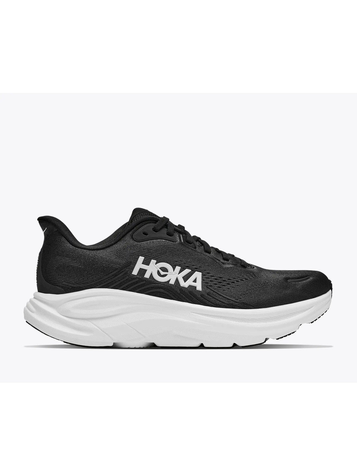Hoka clifton 11 scarpa running da donna nero-bianco