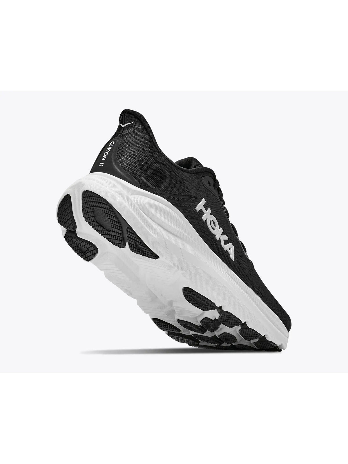 Hoka clifton 11 scarpa running da donna nero-bianco