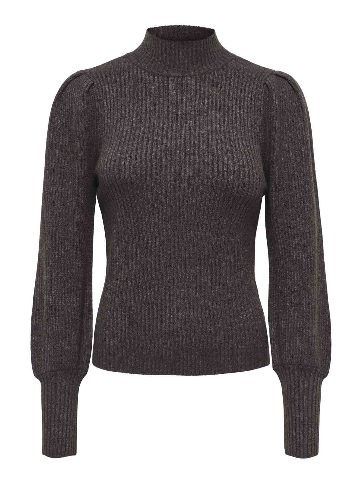 Only katia highneck maglia da donna cioccolato