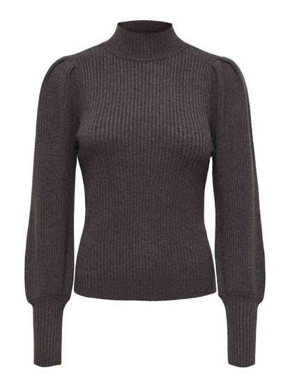 Only katia highneck maglia da donna cioccolato