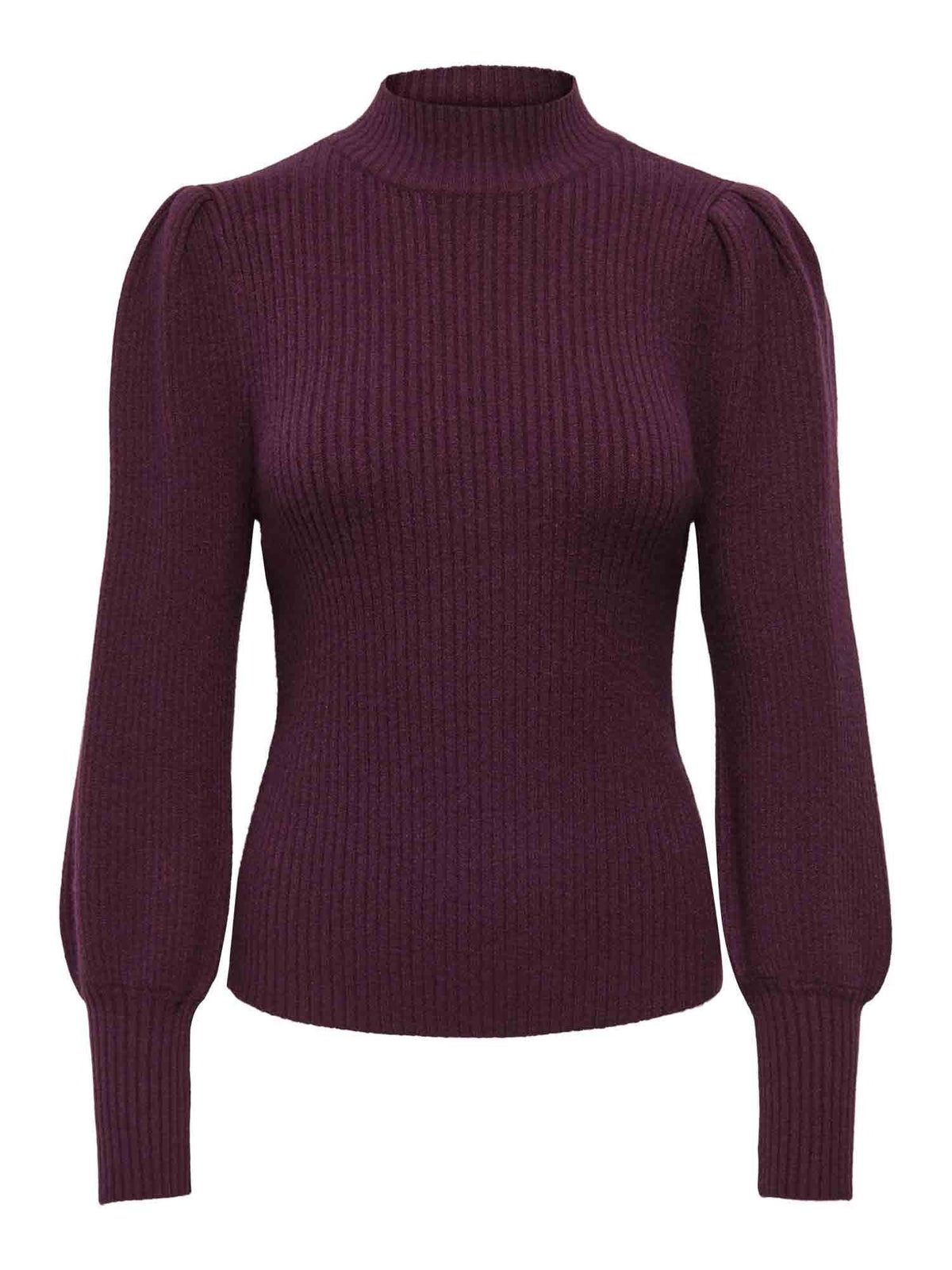 Only katia highneck maglia da donna bordeaux