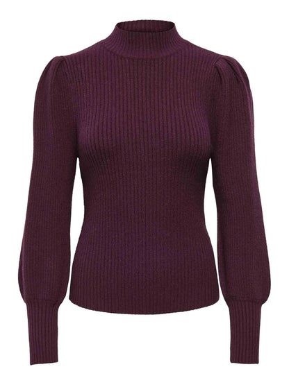 Only katia highneck maglia da donna bordeaux