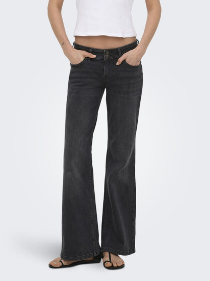 Only judy flared jeans da donna nero