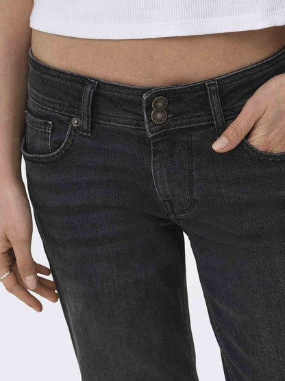 Only judy flared jeans da donna nero
