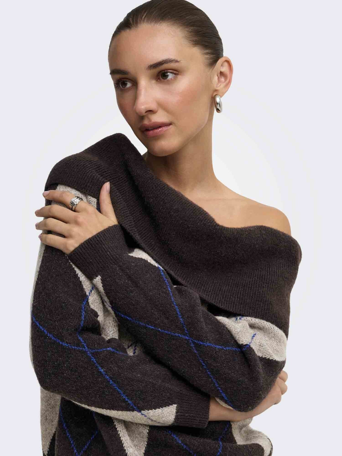Only alivia maglia da donna caffe'