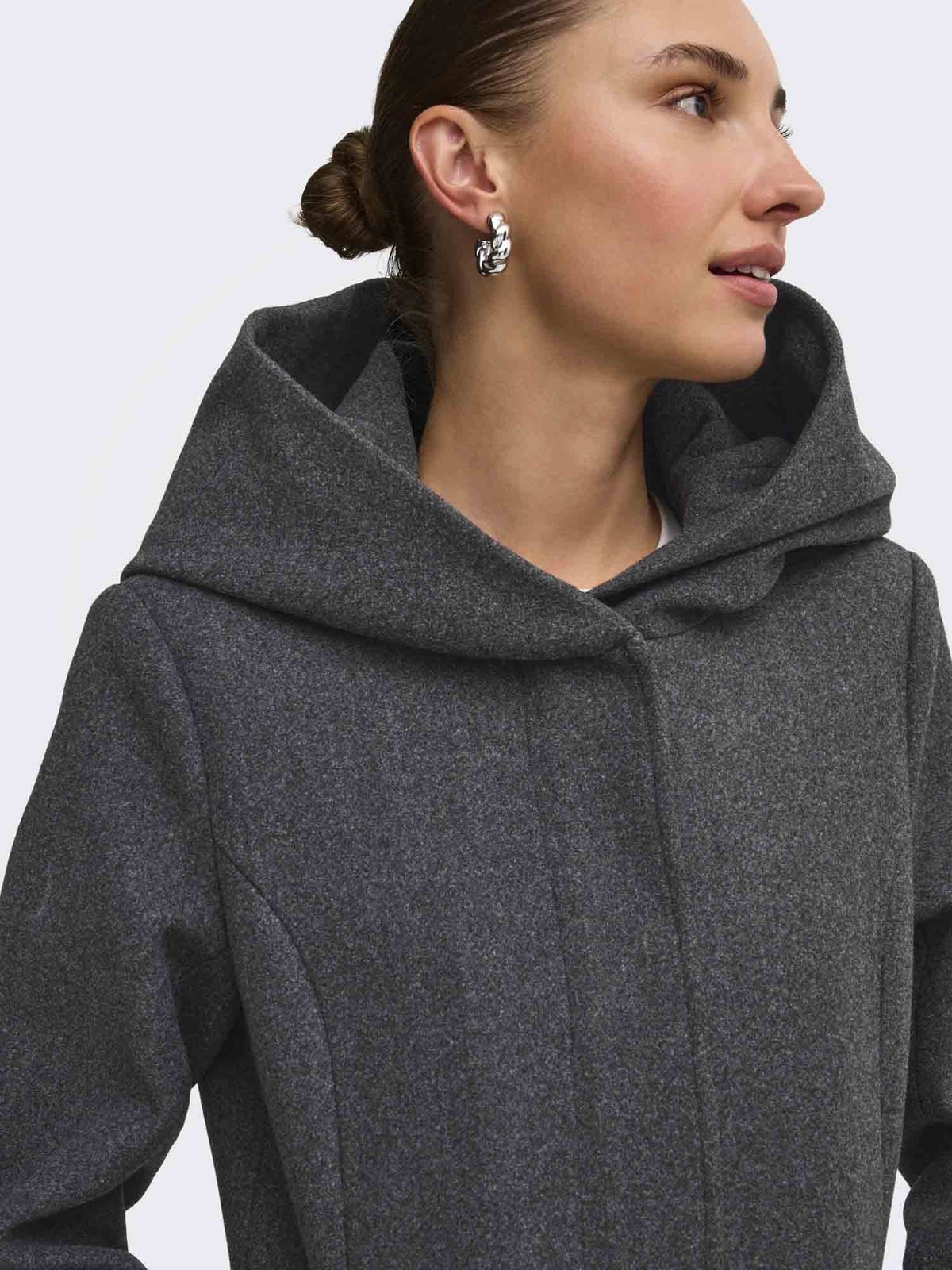 Only blake cappotto da donna antracite