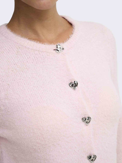 Only kerry cardigan maglia da donna rosa