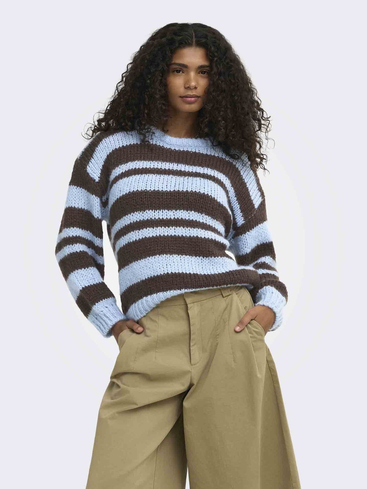 Only nordic maglia da donna celeste