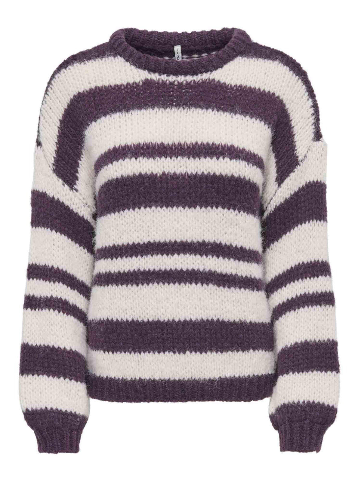 Only nordic maglia da donna viola-bianco