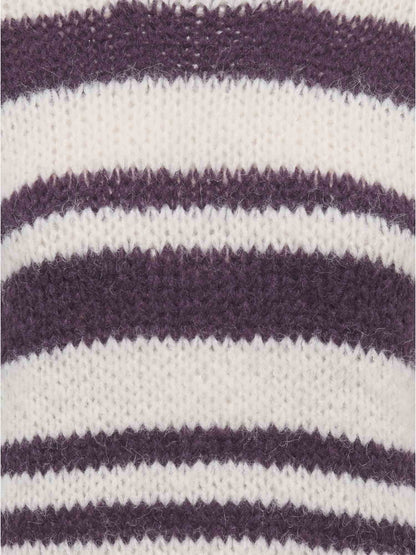 Only nordic maglia da donna viola-bianco
