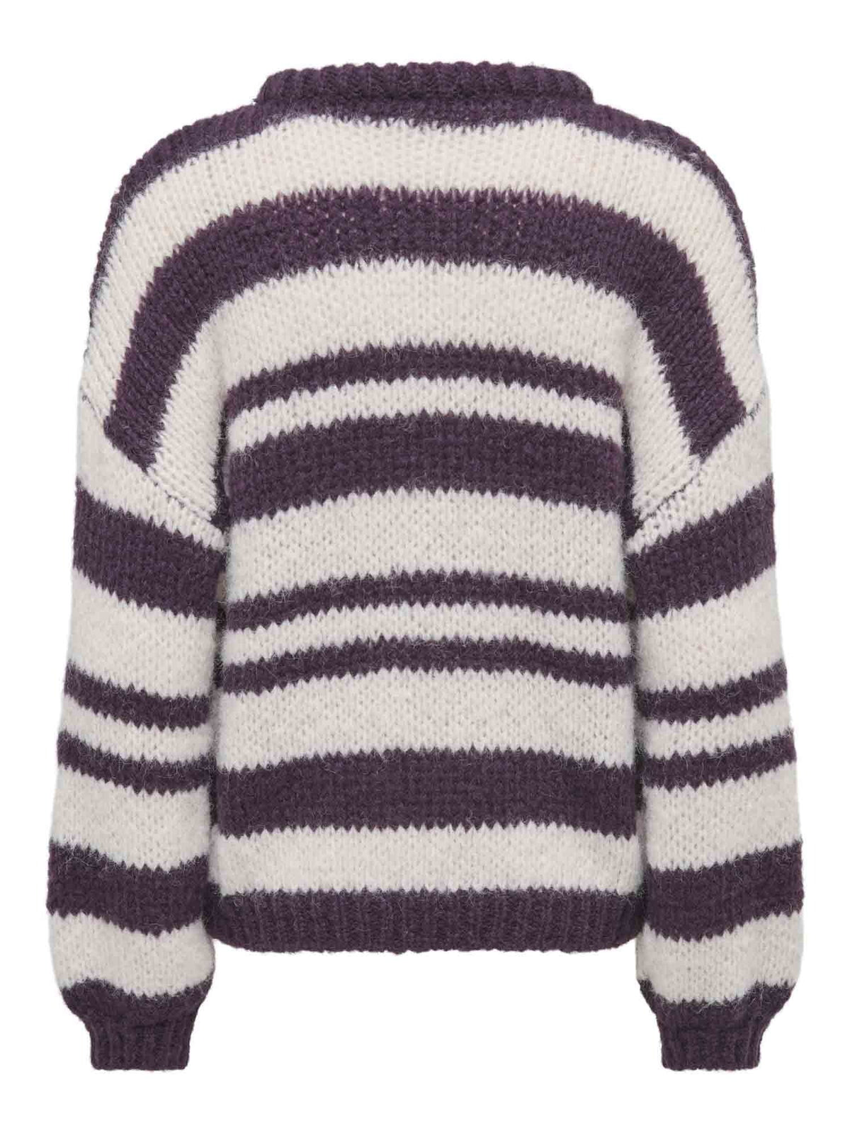 Only nordic maglia da donna viola-bianco
