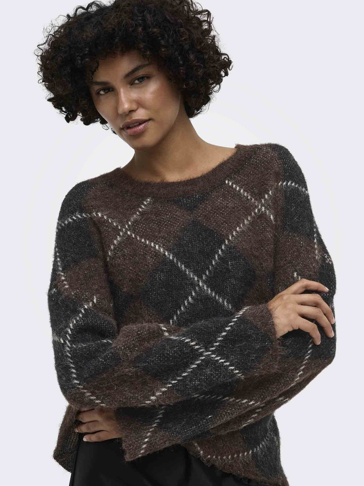 Only noeme maglia da donna caffe'