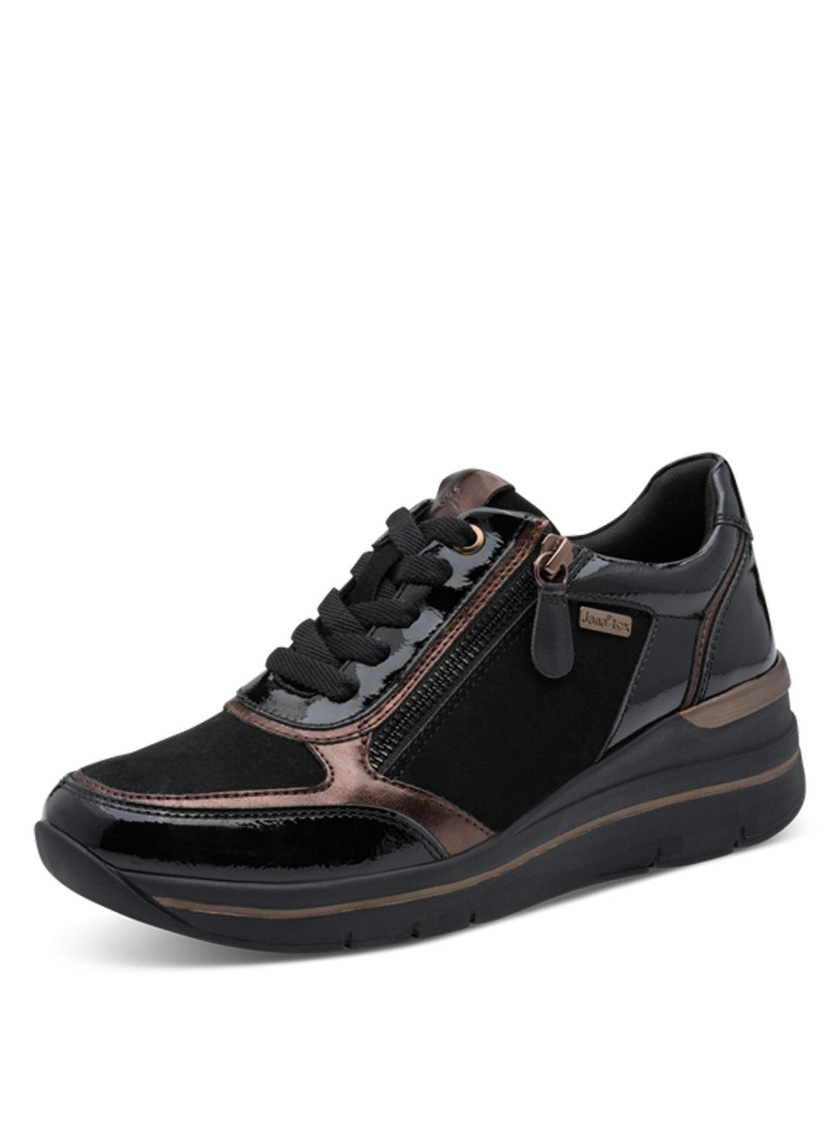 Jana sneakers stringata da donna nero
