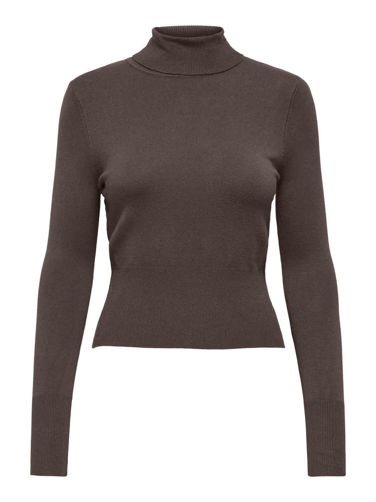 Only andrea roll maglia da donna marrone