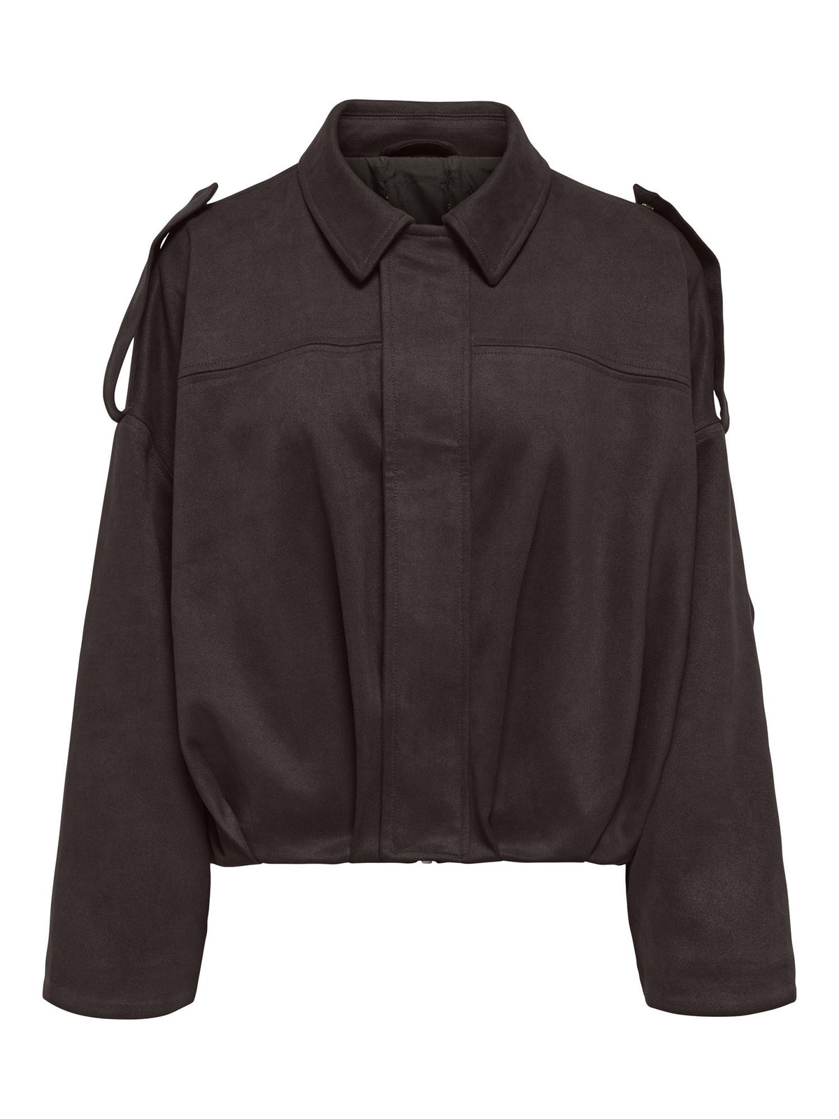 Only moon suede giubbino da donna cioccolato