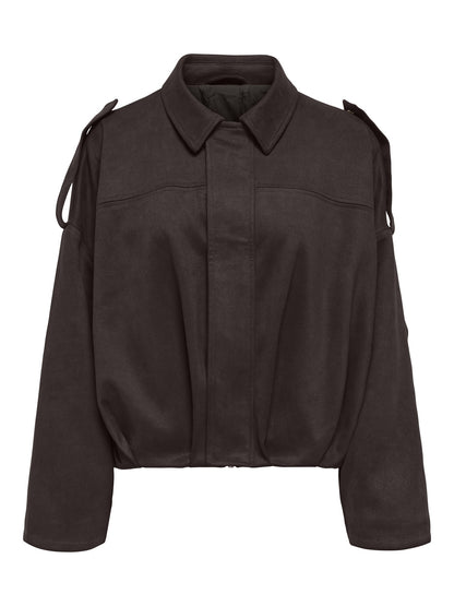 Only moon suede giubbino da donna cioccolato