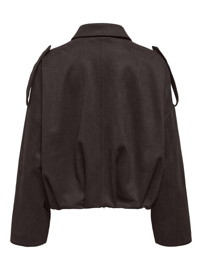Only moon suede giubbino da donna cioccolato