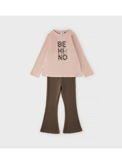 Ido t-shirt+leggings completo da bambino/a rosa