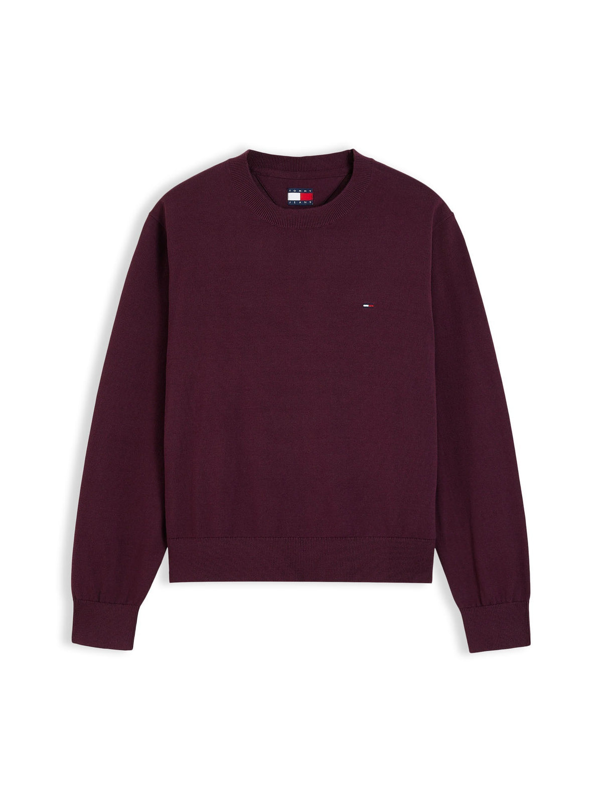 Tommy jeans ess.crew maglia da donna bordeaux