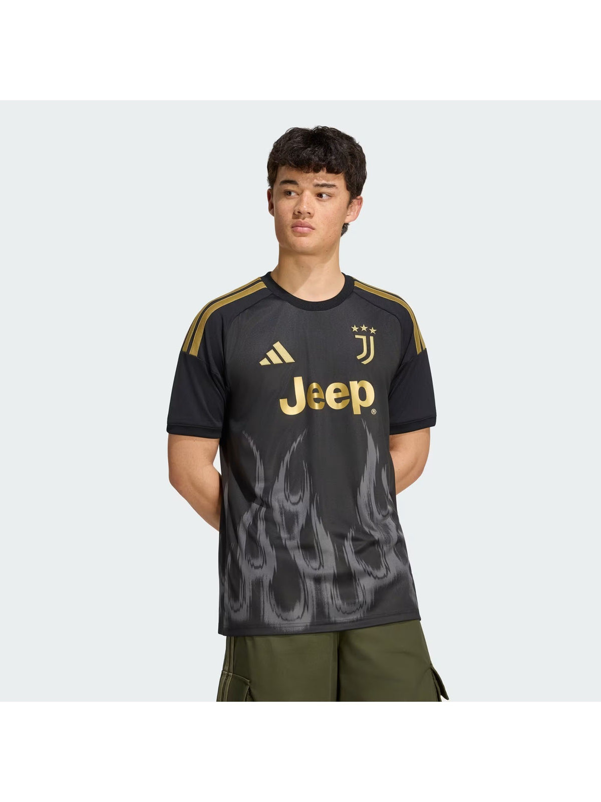 Adidas juve 3 t-shirt mm calcio da uomo nero