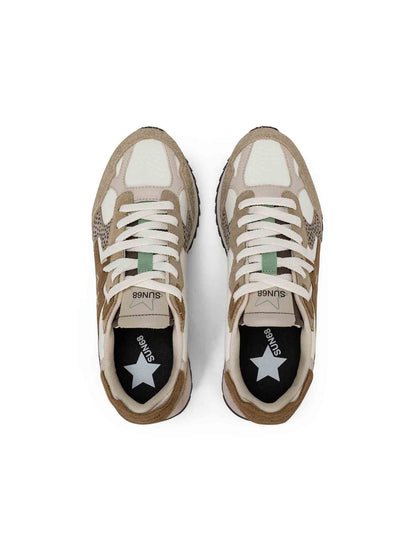 SUN68 stargirl multi sneakers da donna beige